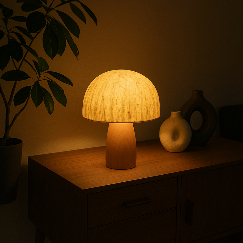 Elm Wooden Table Lamp — detail 1
