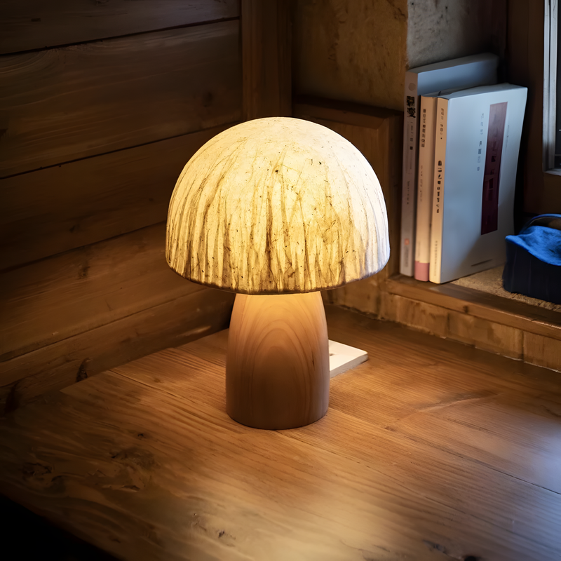 Elm Wooden Table Lamp — detail 2
