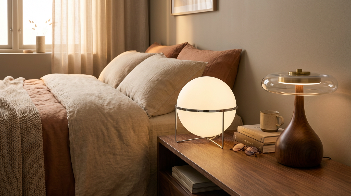 Noa and Rivor — Bedside Table Lamp Height and Size Guide: How Tall Should a Nightstand Lamp Be?