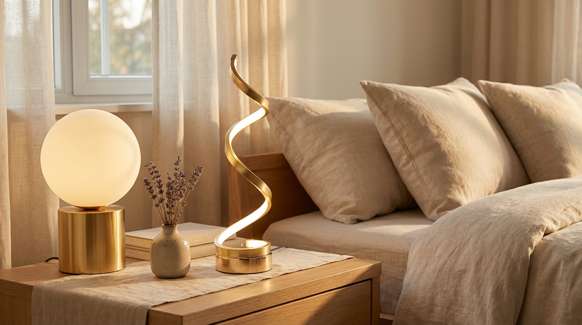 Elya and Solara — How to Choose the Right Table Lamp for a Bedroom