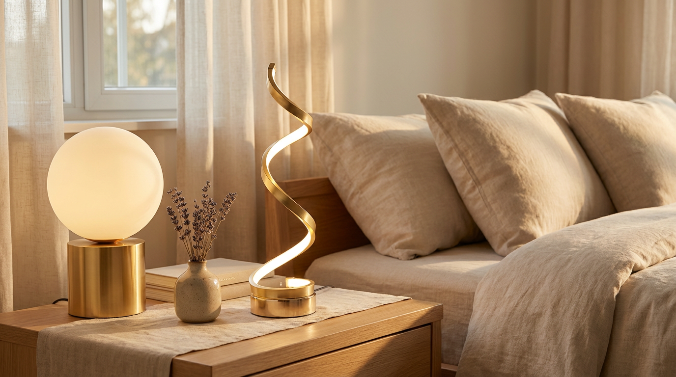 Elya and Solara — How to Choose the Right Table Lamp for a Bedroom