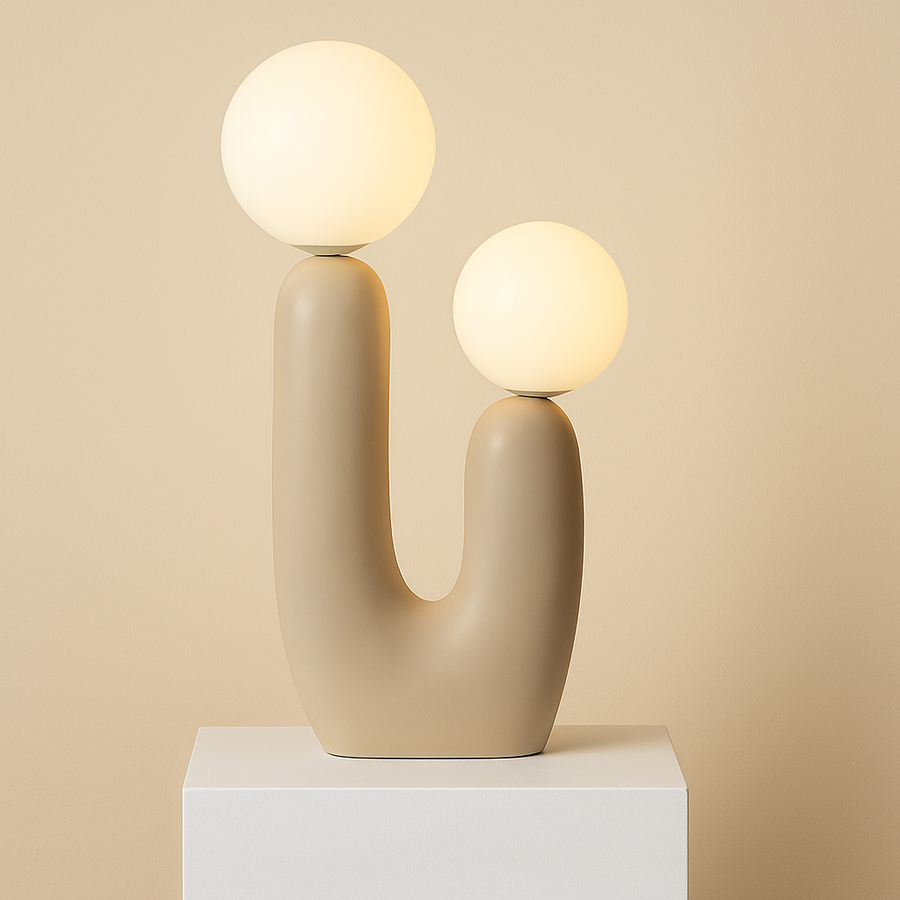 Gray Table Lamp