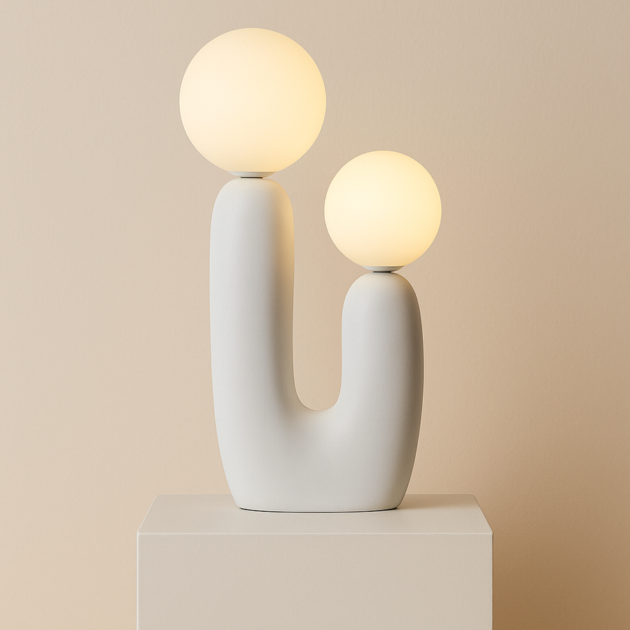 Gray Table Lamp