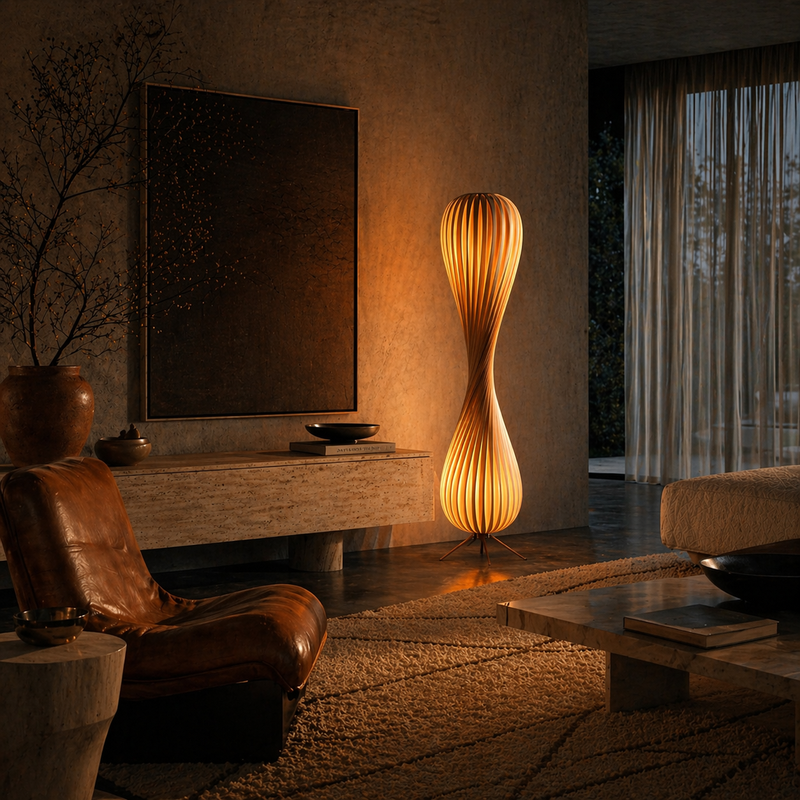 Aven Wooden Floor Lamp — detail 2