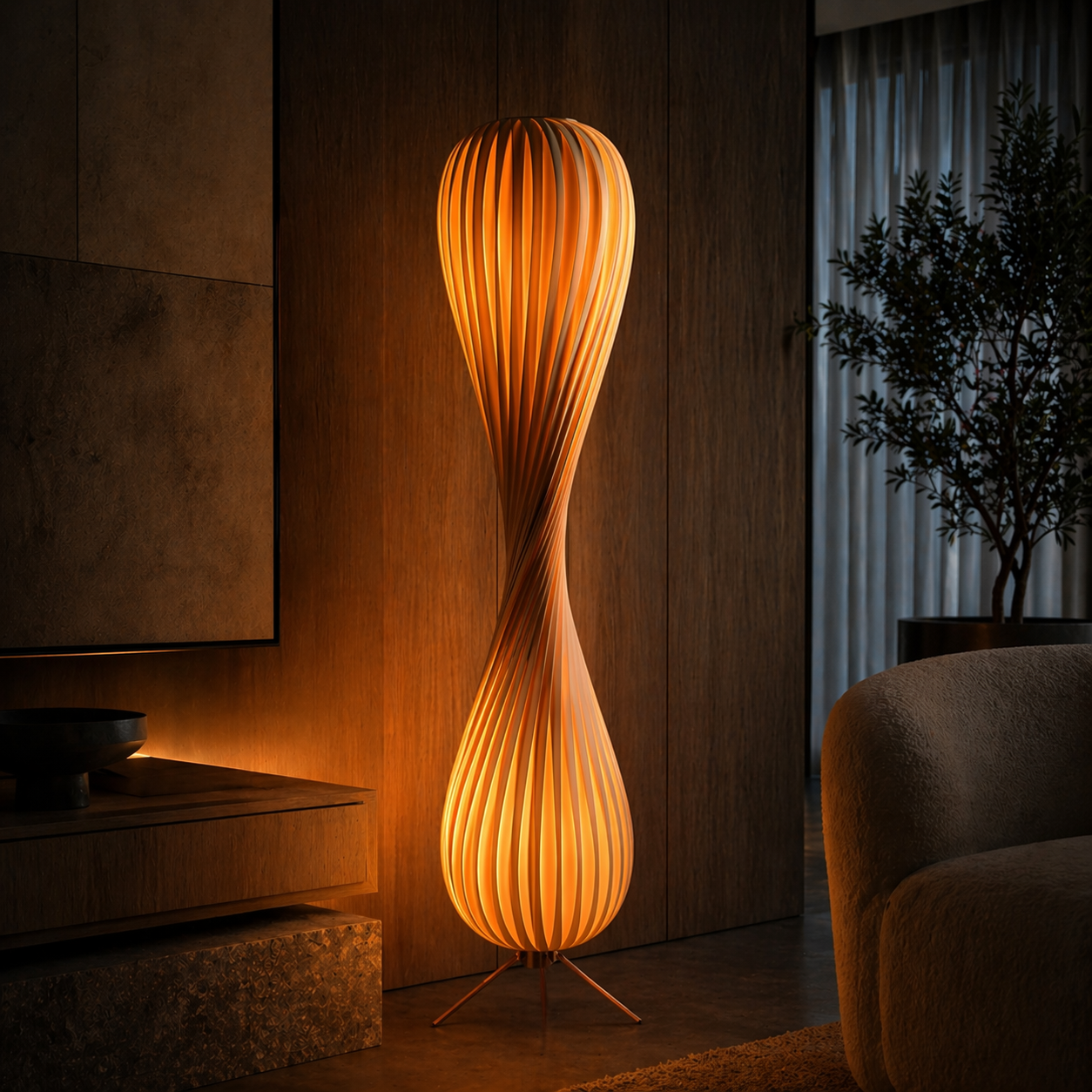Aven Wooden Floor Lamp — detail 1
