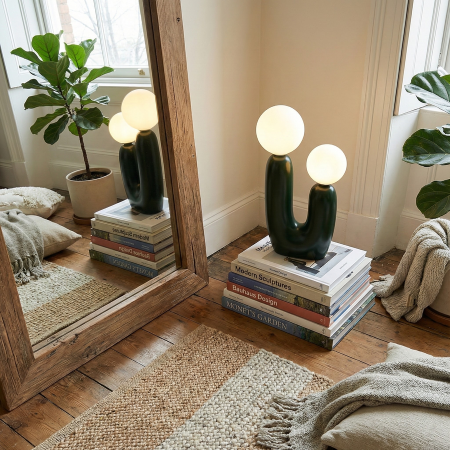 Gray Table Lamp