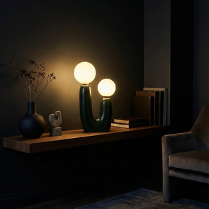 Gray Table Lamp