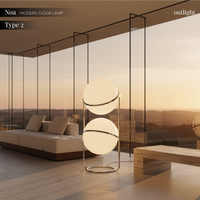 Noa Glass Globe Floor Lamp