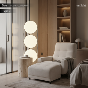 Noa Glass Globe Floor Lamp