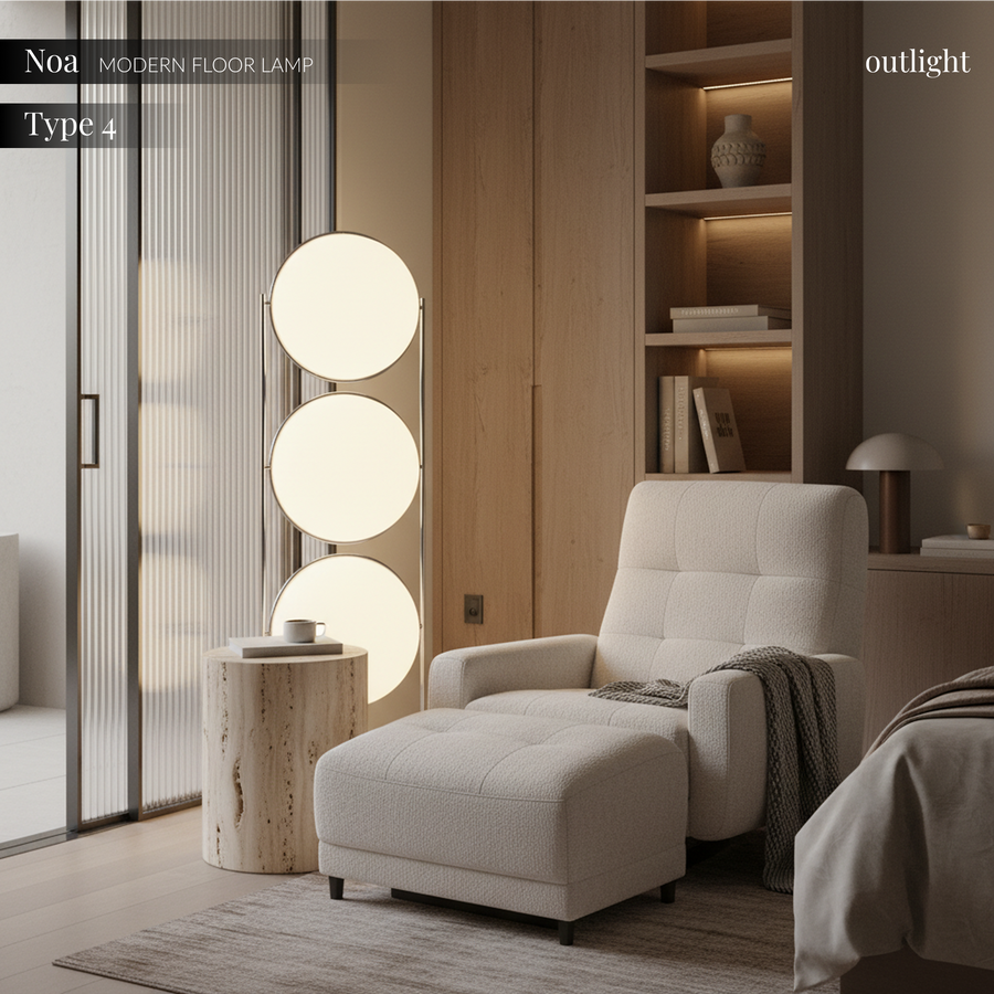 Noa Glass Globe Floor Lamp