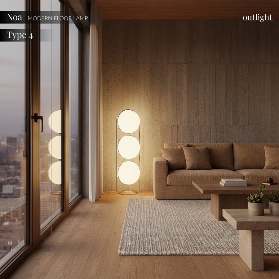 Noa Glass Globe Floor Lamp
