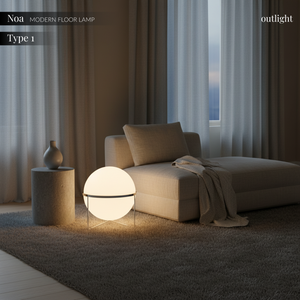 Noa Glass Globe Floor Lamp
