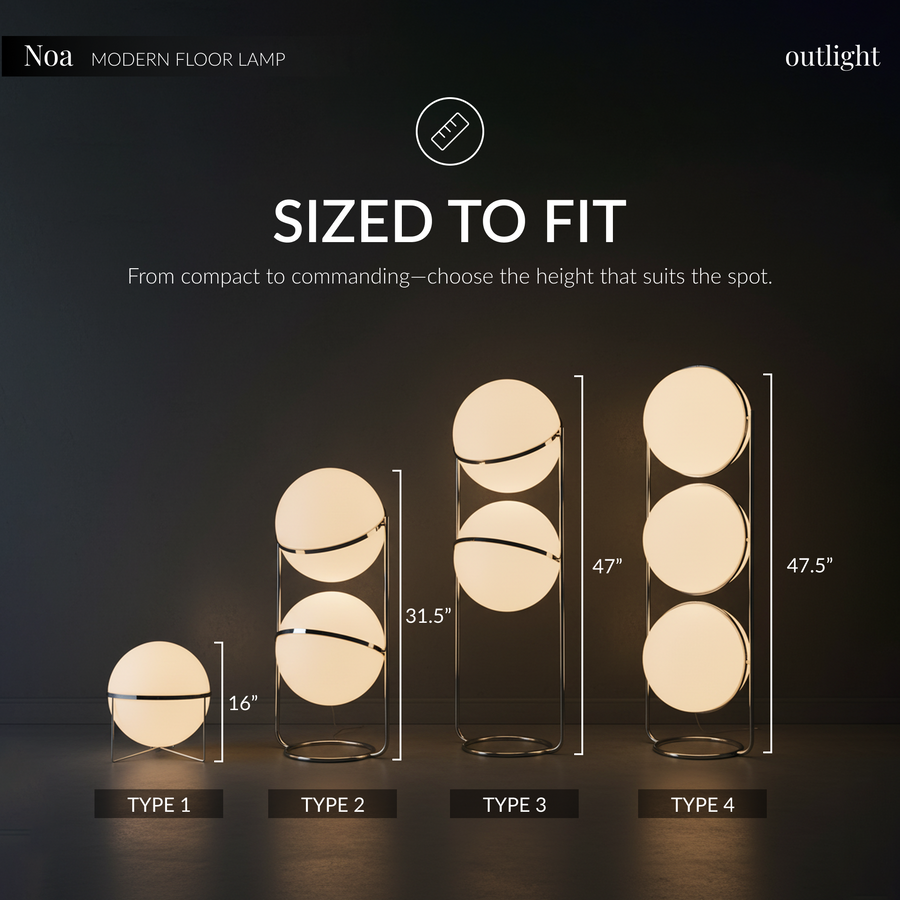 Noa Glass Globe Floor Lamp