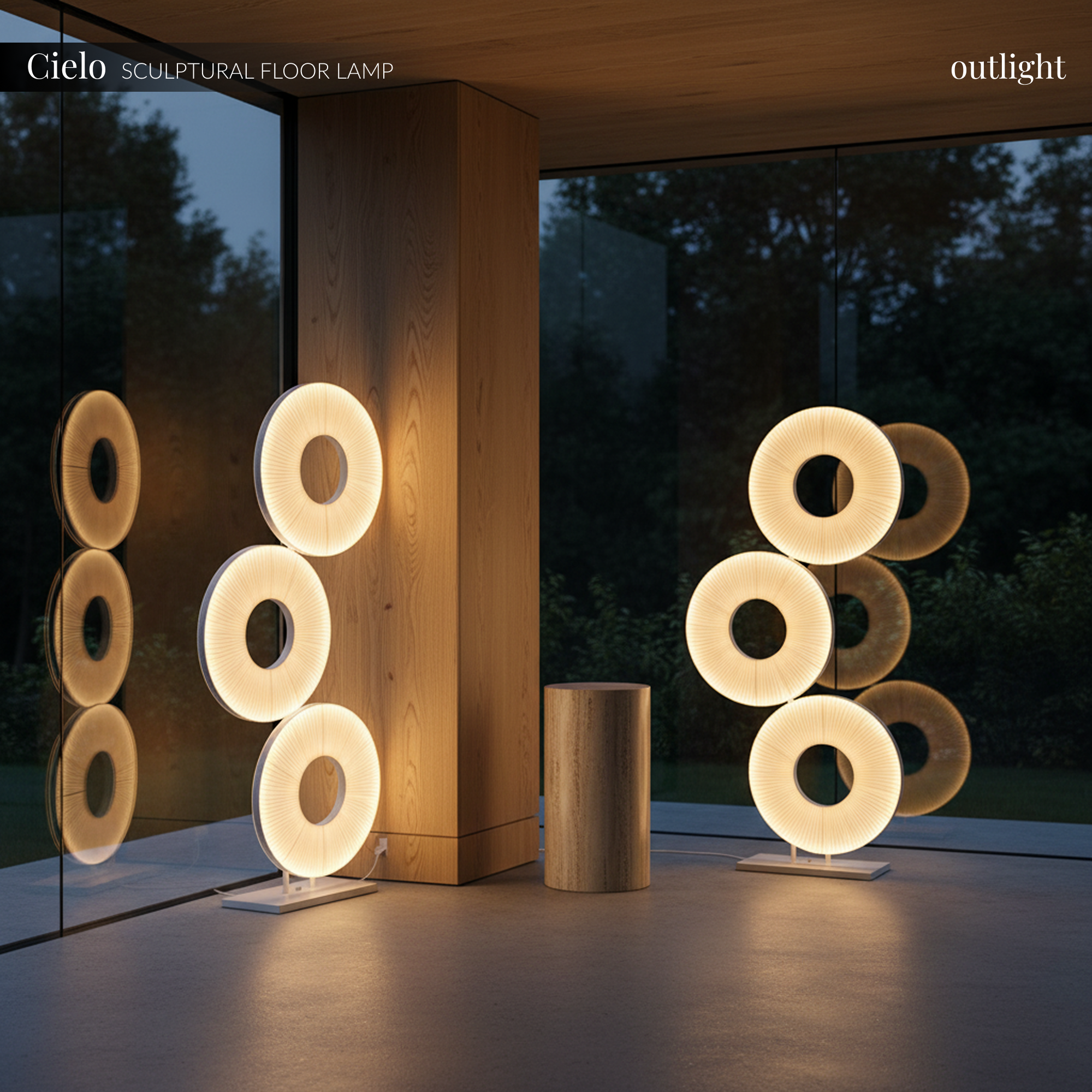 Outlite Cielo Halo Floor Lamp