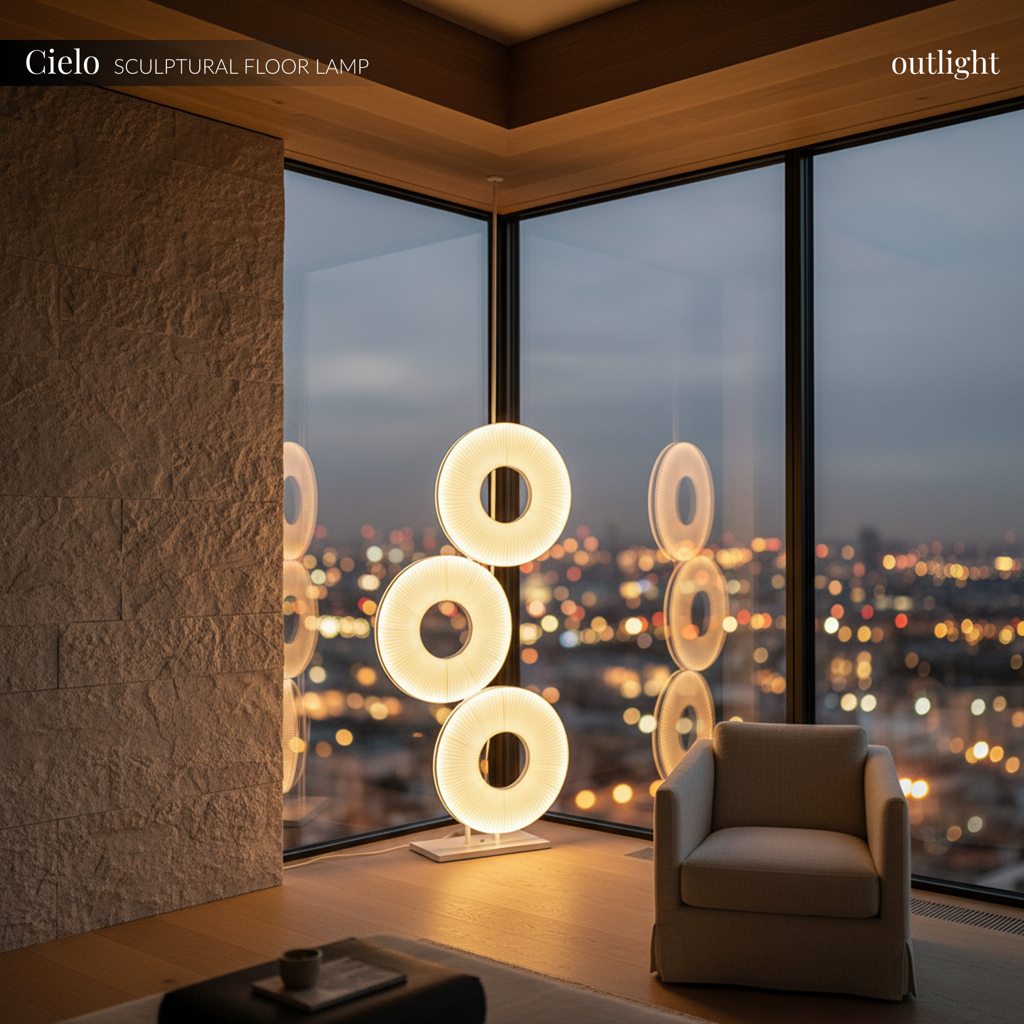 Outlite Cielo Halo Floor Lamp - Thumbnail 5