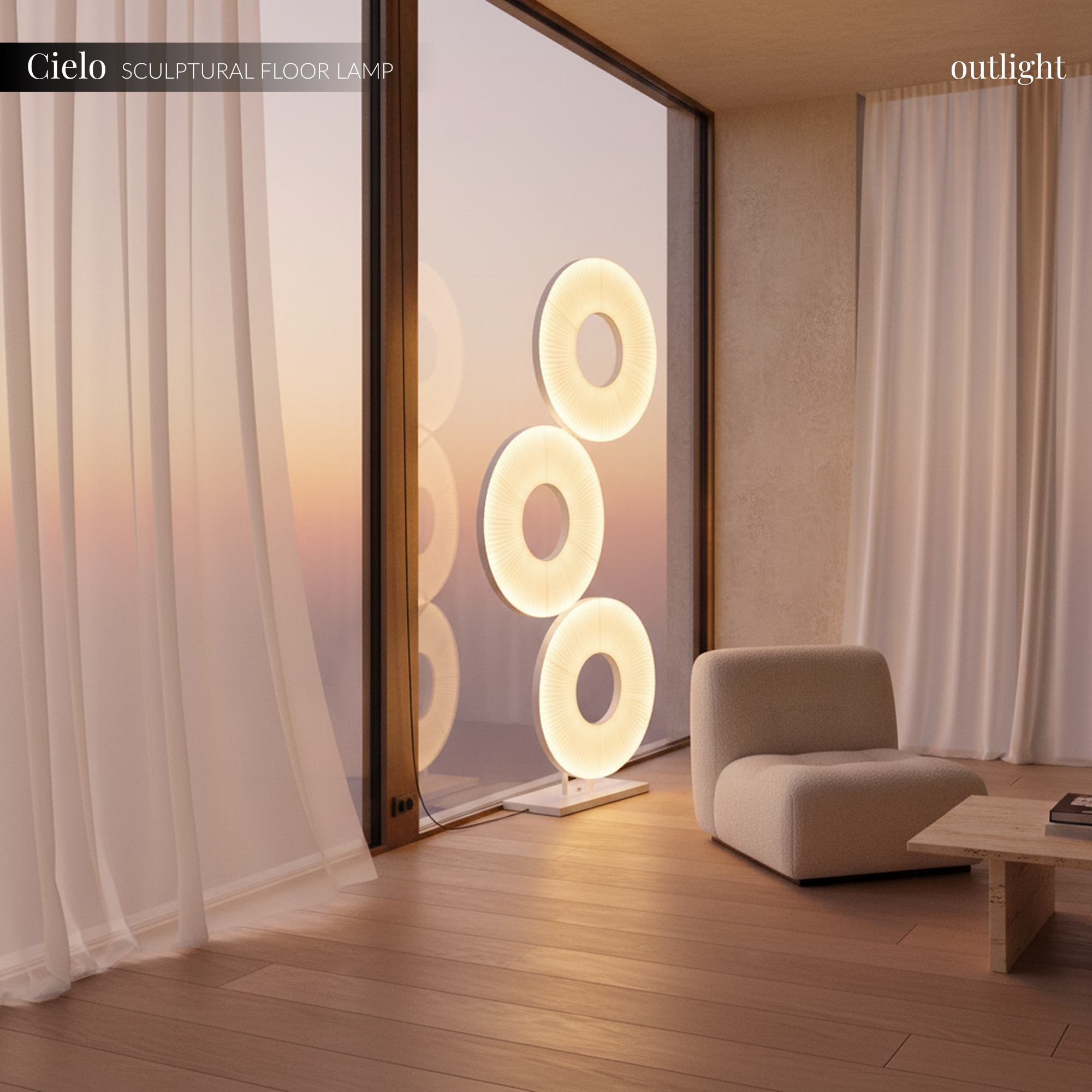 Outlite Cielo Halo Floor Lamp - Thumbnail 4