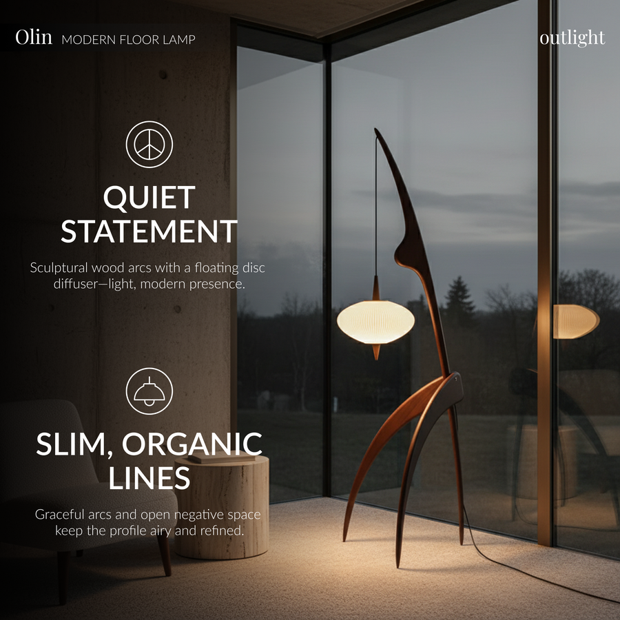 Olin Wooden Floor Lamp