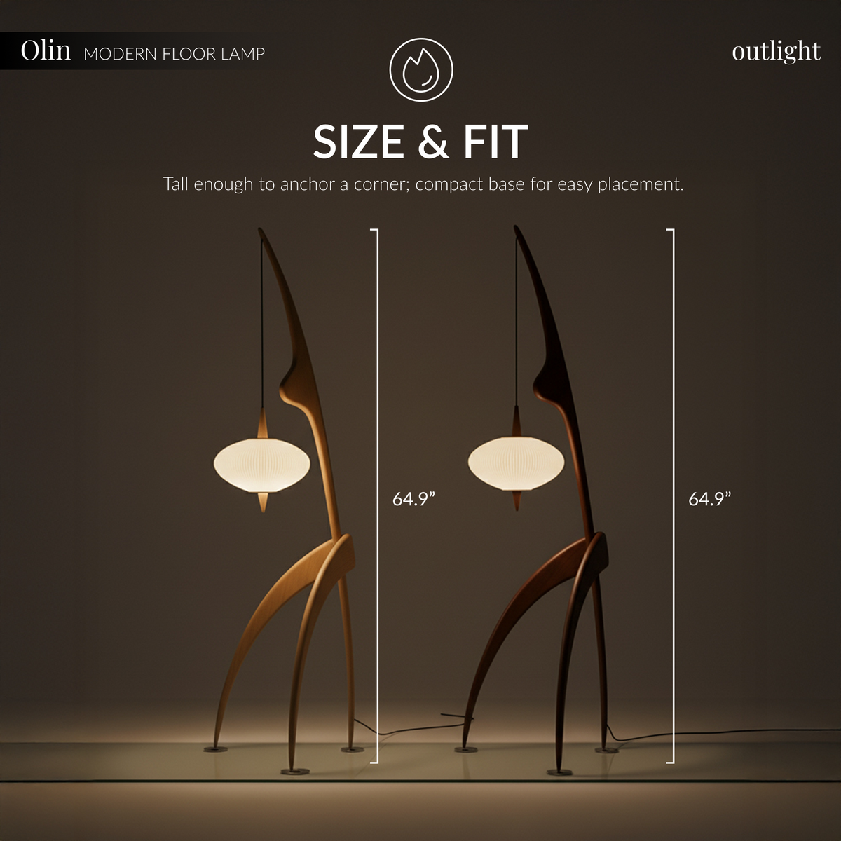 Olin Wooden Floor Lamp