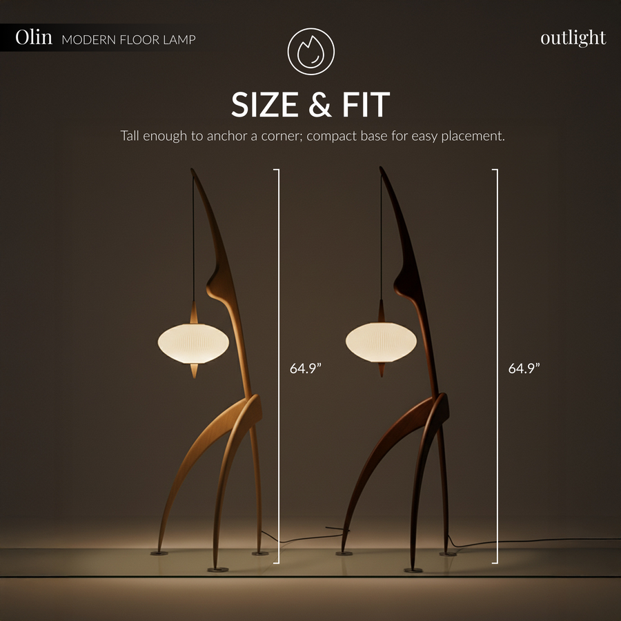 Olin Wooden Floor Lamp