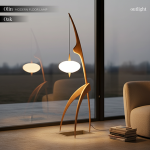 Olin Wooden Floor Lamp