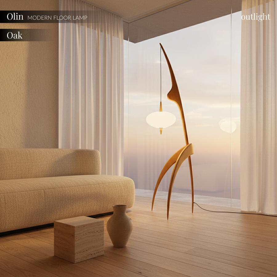 Olin Wooden Floor Lamp