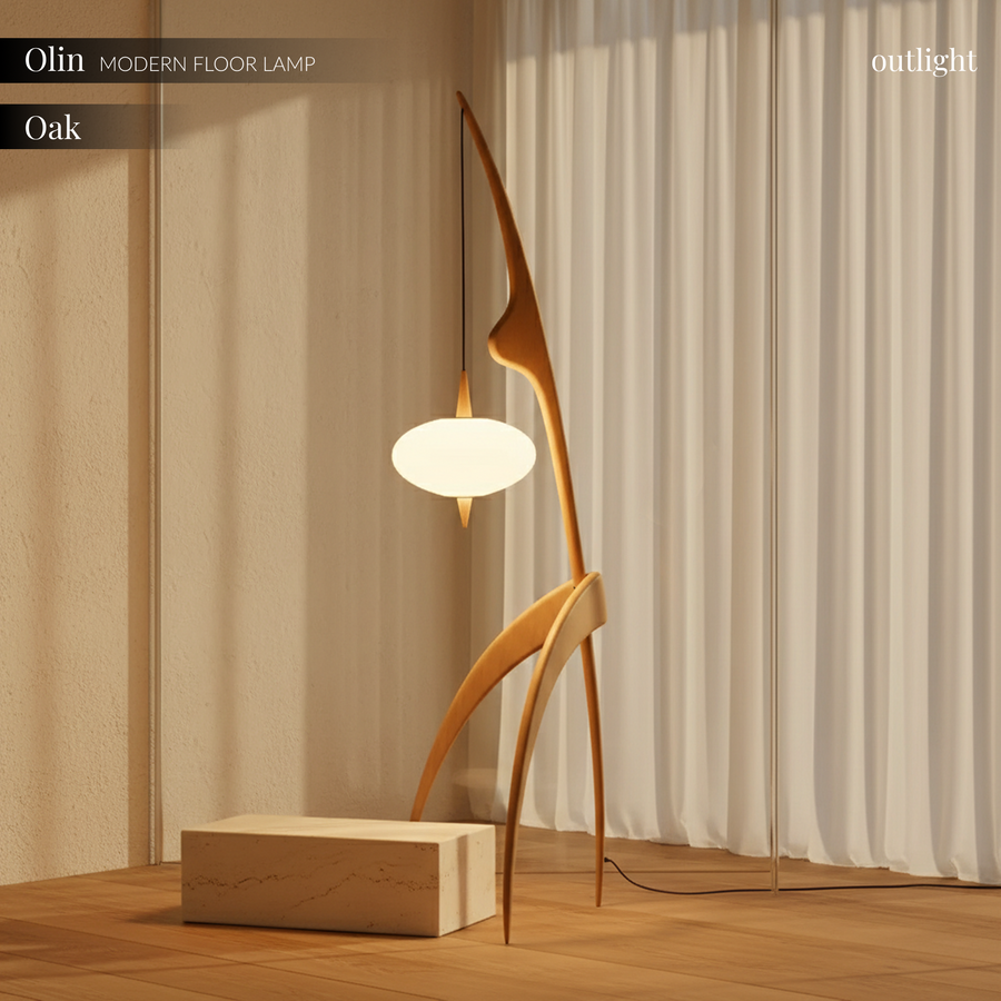 Olin Wooden Floor Lamp