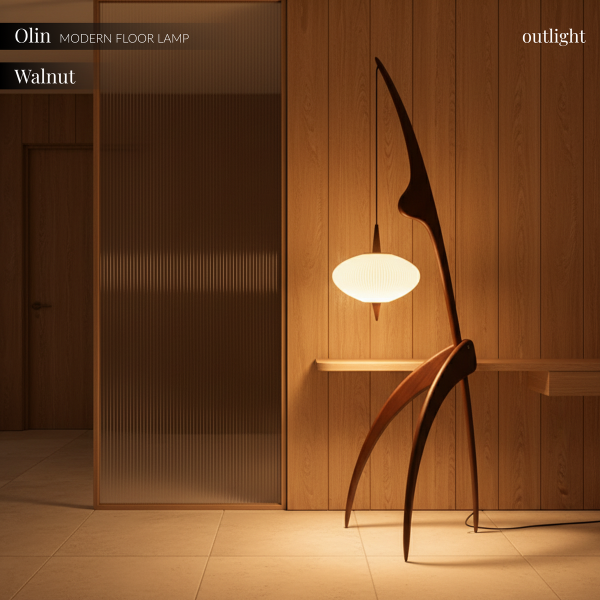 Olin Wooden Floor Lamp