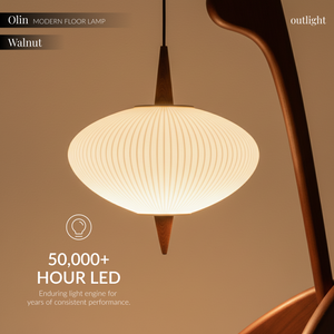 Olin Wooden Floor Lamp