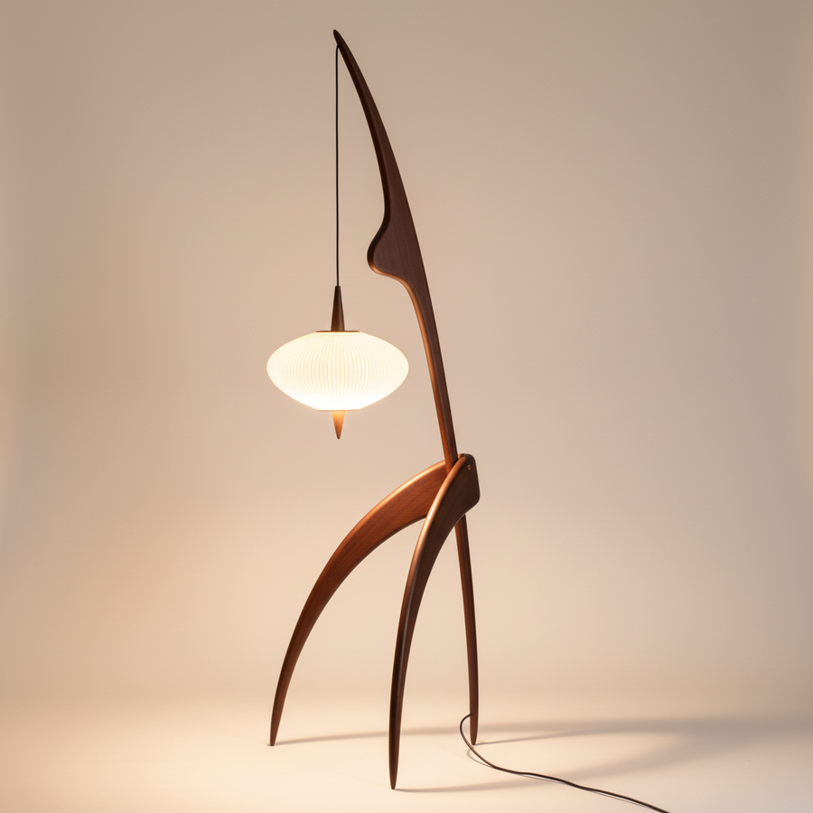 Olin Wooden Floor Lamp