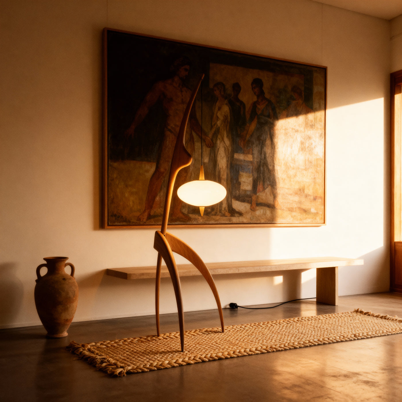 Olin Wooden Floor Lamp — detail 1