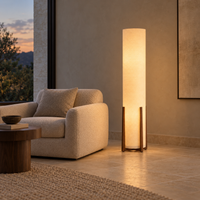 Alder lamp in a minimal interior with warm light