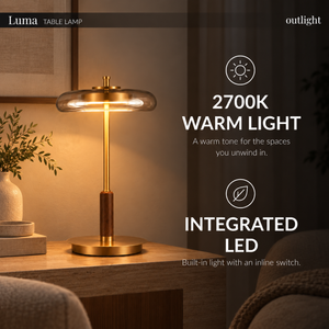 Luma — 2700K light source and switch control infographic