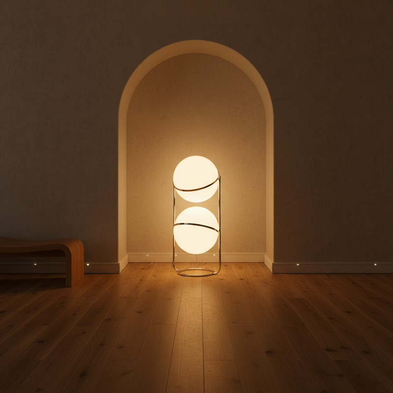 Noa Glass Globe Floor Lamp — detail 2