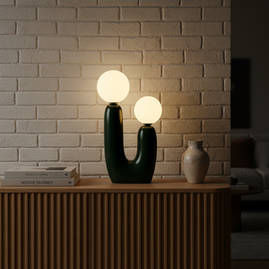 Gray Table Lamp