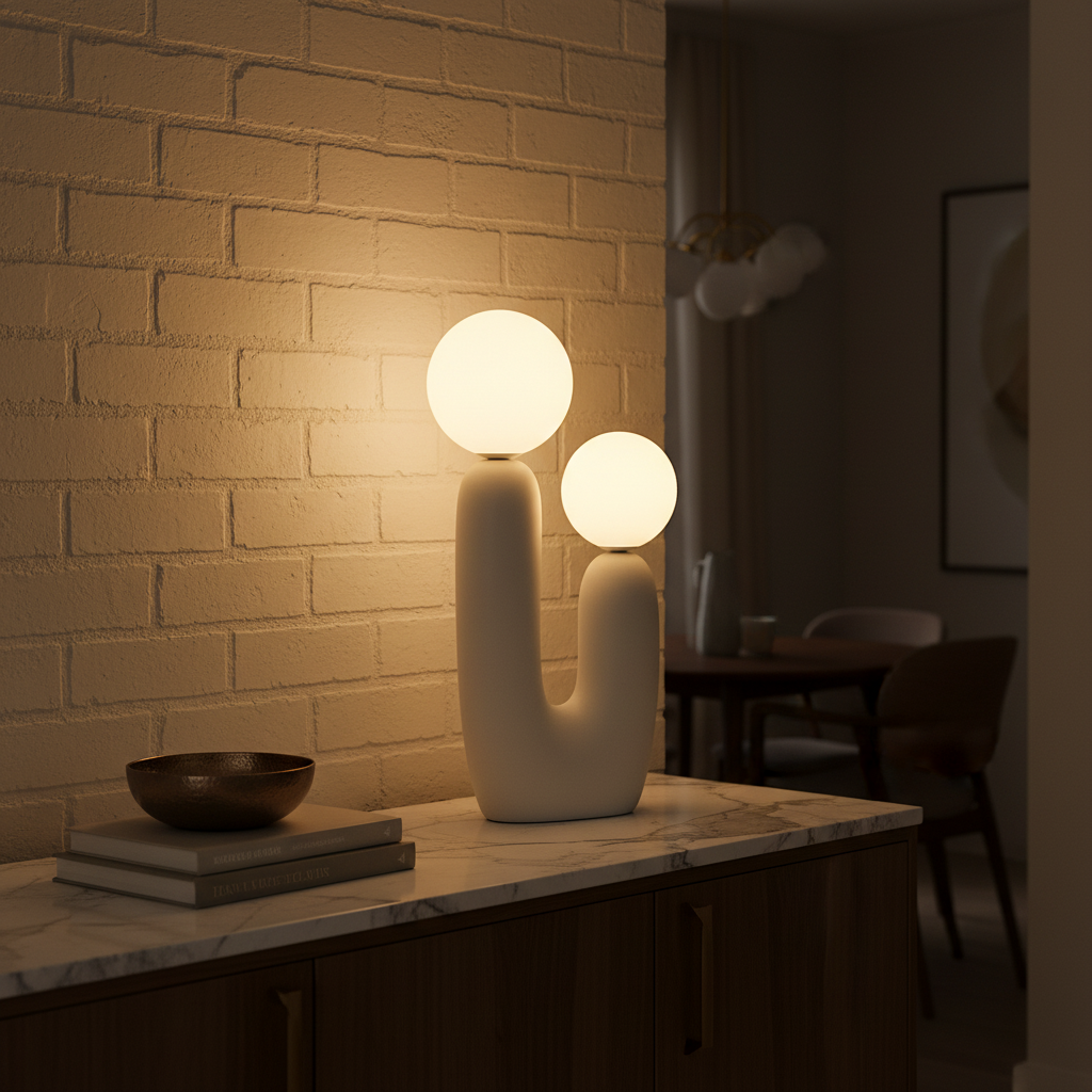 Gray Table Lamp — detail 1