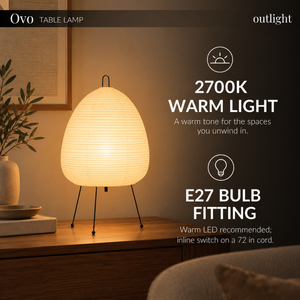 Ovo — 2700K light source and switch control infographic