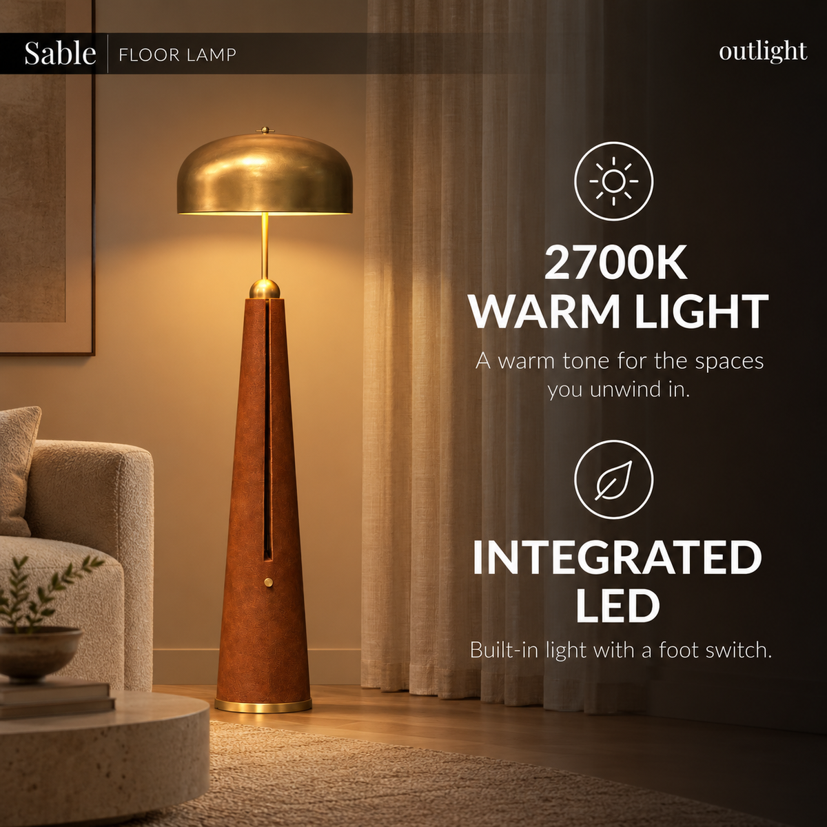 Sable — 2700K light source and switch control infographic