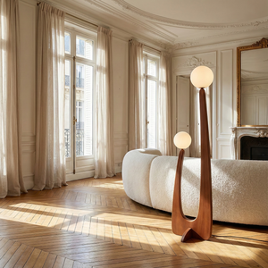 Vero Solid Wood & Glass Floor Lamp – Outlight